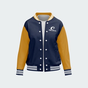 2026 Latest High Quality <b>Varsity</b> Winter <b>Jacket</b> for Men Solid Pattern Front Logo <b>Plain</b> Dyed Casual Style Available Bulk Quantity - Product Image 4
