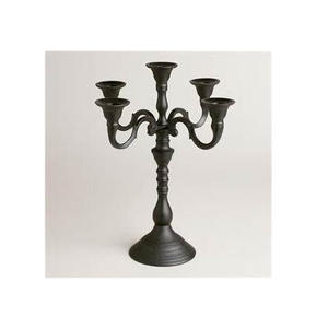 Vente chaude Métal Aluminium 5 Bras Candélabre Noir Enduit Taille Personnalisée Pour La Décoration De Mariage Centres De Table Décor À La Maison - Product Image 1