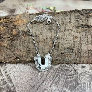 ทำด้วยมือโรเดียมและชุบทองสร้อยคอเงินสเตอร์ลิงสีขาวควายสีฟ้าครามอัญมณีธรรมชาติของขวัญสำหรับเธอ - Product Image 1