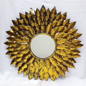 Espejo de pared moderno con acabado plateado de forma única de Metal de hierro de la India, estilo elegante, decoración de pared de lujo para el hogar, superventas - Product Image 3