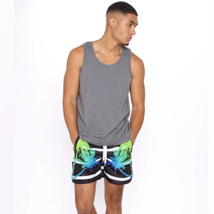 Maillots de sport de qualité supérieure pour hommes, débardeurs et shorts unis, tenue d'entraînement décontractée, t-shirt deux pièces, ensemble court - Product Image 2