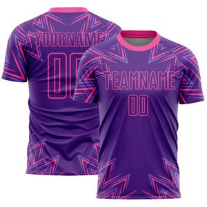 Uniforme de Fútbol Personalizado en Morado para Hombre con Nombre, Número y Diseño Moderno - Product Image 3