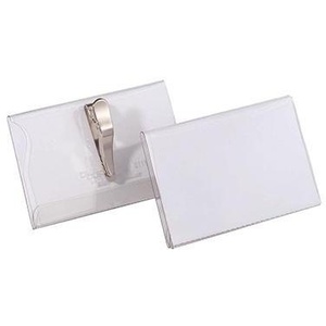 Durable 90 X 54 mm <b>Name</b> Badge Transparent Rotating Alligator Clip 25-Piece Pack of Badge Holders & Accessories - Product Image 1