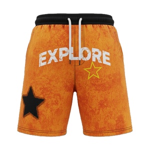 Venta al por mayor OEM pantalones cortos de algodón pesado Streetwear hombres personalizados Vintage lavado grueso algodón Sunfaded secado rápido pantalones cortos de sudor - Product Image 1