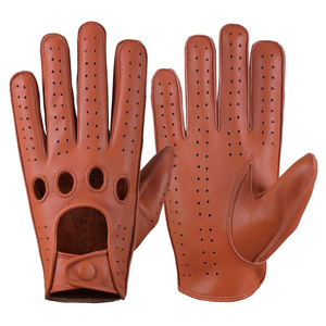 All Sizes Solid Color Leather Driving Gloves <b>Personal</b> <b>Protective</b> <b>Equipment</b> Safety Gloves Driving Made By GLOVES City Pakistan - Product Image 2