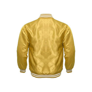 Chaqueta Bomber de Satén Personalizada para Hombre, Chaqueta Universitaria de Invierno en Venta - Product Image 4