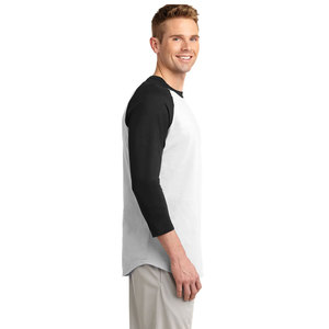 Camisetas lisas de béisbol de manga raglán 3/4 para hombre de siguiente nivel - Product Image 3