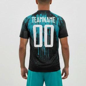 Custom <b>Heat</b>-Transfer Men's Sports Jersey Logo Name Number Printing Short Sleeve Lightweight Plus Size Using Quick Dry Polyester - Product Image 3