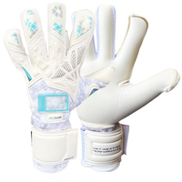 Sarung Tangan Kiper Sepak Bola Profesional Berkualitas Tinggi, Dapat Disesuaikan, Ringan, Sistem Tali, Unisex, Lateks Anti Selip