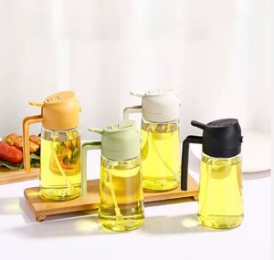 Portable 470ml Olive <span class=keywords><strong>Oil</strong></span> Glass Spray Garrafa 2 em 1 <span class=keywords><strong>Oil</strong></span> Pulverizador Dispenser Garrafa para Cozinha Cozinhar - Product Image 5