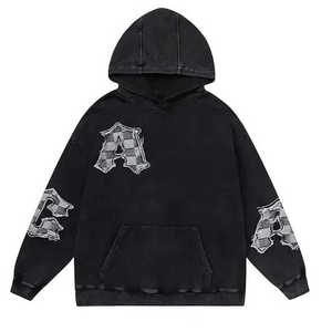 Sudadera con capucha de lana de gran tamaño de algodón pesado para hombre personalizada, ropa de invierno con bordado de chenilla, fabricante ODM - Product Image 3