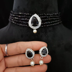 Fabricante nupcial indio chapado en oro de alta calidad perla AD CZ collar conjunto para niñas mujeres boda - Product Image 1