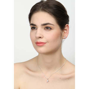 Parures de boucles d'oreilles pendantes en argent sterling 925 de qualité supérieure, forme poire, pour mariages - Product Image 5