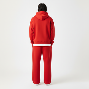 Ensemble survêtement baggy 2 pièces de qualité supérieure pour homme, sweat-shirt à capuche surdimensionné mi-lourd personnalisé, imprimé uni - Product Image 2