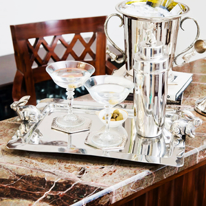 Hammered Copper Plating Serving <b>Tray</b> for Wedding <b>Table</b> Centerpieces Decoration 2024 New Design Food Serving <b>Tray</b> Best Seller - Product Image 5