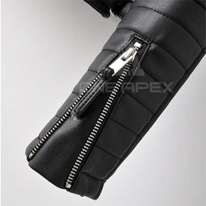 2025 personalizado de alta calidad de los hombres de piel de oveja genuina Bikers chaquetas de cuero puro chaqueta de invierno - Product Image 5