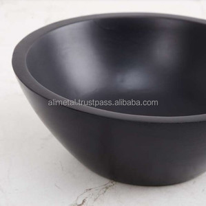 Bouquet enchanté Bol en bois massif noir pour fête Bol à noix et fruits personnalisable pour une utilisation polyvalente Produit de haute qualité - Product Image 2