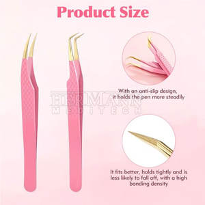 Pince à épiler ergonomique en acier inoxydable de haute qualité, outil professionnel pour les extensions de cils, pour salon, spa et usage domestique - Product Image 6