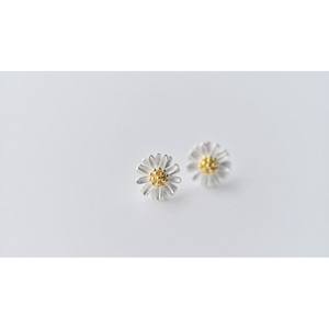 Pendientes de Botón Daisy de Oro de 14K y Oro Rosa con Zafiro Corte Princesa y Diamante, Regalo de Navidad con Caja de Regalo B15 - Product Image 4