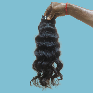 Vente en gros de mèches de cheveux humains naturels ondulés de qualité Remy du temple du sud de l'Inde, 100% bruts, tissage double machine, toutes les couleurs, directement de l'usine - Product Image 2