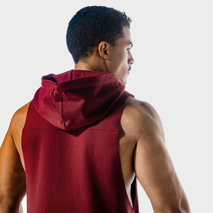 2023 Wholesale Athletic Male <b>Sleeveless</b> Workout Sports <b>Hoodies</b> Cotton Breathable Custom Logo - Product Image 3