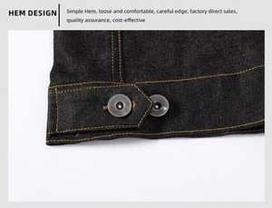 Chaqueta vaquera informal de algodón para hombre de la mejor calidad con logotipo personalizado Abrigo vaquero OEM para hombre Estampado de leopardo de invierno Logotipo personalizado Denim - Product Image 6