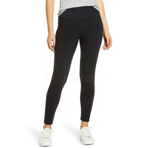 Leggings de yoga écologiques légers à taille élastique avec logo personnalisé, dernier design, vente en gros, pantalons de haute qualité - Product Image 2