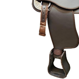 Selle de cheval classique légère de Style occidental haute Cantle Trail Tack tous les accessoires baril synthétique course cuir équestre - Product Image 6