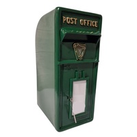 Buzón de Correo de Hierro Verde de Alta Calidad, con Cerradura, para Montar en la Pared, con Arpa, para Exteriores, para el Hogar y Bodas, al Precio Más Bajo