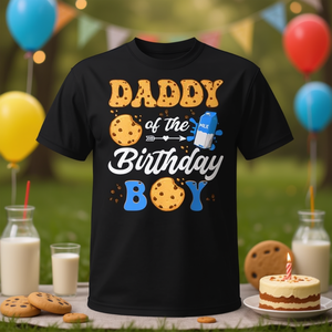 Maglietta per il primo compleanno del bambino con motivo latte e biscotti, per il giorno speciale di papà, per celebrare il primo anno con stile - Product Image 3