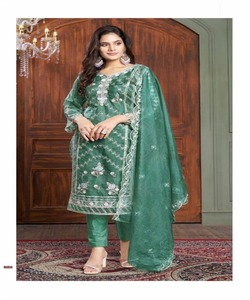 Dubaiabaya Elegante Lino Vestido Modesto Invierno Abaya Pakistán Salwar Traje Kameez Turquía Vestido Musulmán Conjunto de 3 Piezas - Product Image 3