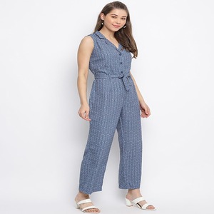 À la mode taille haute femmes brodé combinaison ensemble tissu éponge tissé tissage bureau dame Style motif quotidien porter formel - Product Image 2