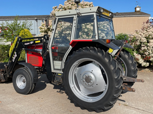 รถแทรกเตอร์มือสอง Massey Ferguson 375 รุ่น Lo-Profile Cab ขับเคลื่อน 4 ล้อ พร้อมหัวลากและห้องโดยสารแบบปิด - Product Image 6