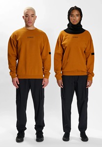 Conjunto de chándal para hombre con logotipo personalizado al por mayor, Sudadera de cuello redondo y pantalones para correr, traje de Jogger liso en 2 piezas - Product Image 4