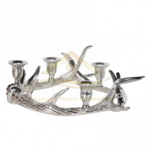 New Home and Wedding Decorative Supplies Wax Stick <b>Candle</b> Holder <b>Set</b> of 2 Black Color Base With Golden Color Top Different Style - Product Image 5