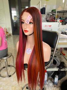 วิกผมลูกไม้แบบเต็ม HD ไม่มีกาววิกผมด้านหน้าทำจากลูกไม้ผมคนบราซิลแท้แบบอินเดียผมตรงความละเอียดสูง - Product Image 6