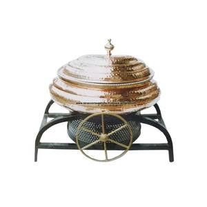 Chauffe-plats en cuivre de haute qualité et à la mode Chauffe-plats ronds de luxe Chauffe-plats pour buffet à vendre - Product Image 4