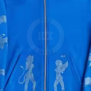 Unique Design Printed Pattern Men <b>Rhinestone</b> <b>Hoodie</b> High Quality Eco Friendly Cotton Blended <b>Rhinestone</b> Hoodies - Product Image 5