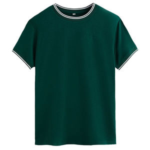 Camisetas de Hombre 2026, Nuevo Estilo, Color Sólido, Manga Corta, Ribete en Contraste, con Logotipo Bordado Personalizado - Product Image 4