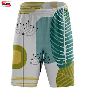 Polyester Fabric Waterproof Drawstring Waistband <b>Men's</b> Swim Beach <b>Shorts</b> Sublimation <b>Printed</b> <b>shorts</b> - Product Image 1