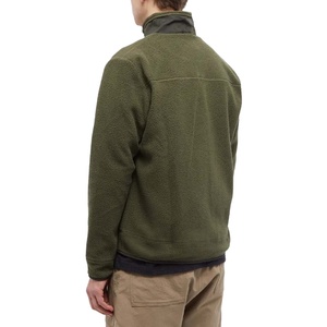 แจ็คเก็ตเชอร์ปาแบบมีฮู้ดซิป แนวสตรีทแวร์ ขายส่ง พร้อมปักโลโก้แบบกำหนดเอง ลายปะติดและลายพราง สำหรับผู้ชาย ผ้าขนสัตว์สำหรับฤดูหนาว - Product Image 4