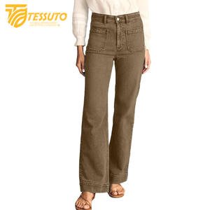 Pantalones cargo de cintura alta para mujer Vaqueros de cintura alta elegantes - Product Image 6