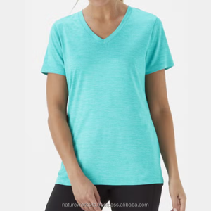 100% coton biologique 160 GSM conception personnalisée t-shirt de haute qualité femmes imprimé uni à manches courtes t-shirt surdimensionné prix - Product Image 2