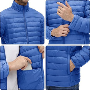 Veste matelassée en polyester bleu de haute qualité pour homme avec logo personnalisé pour l'hiver, pour une utilisation en extérieur, téléchargée par Dress Sports - Product Image 5