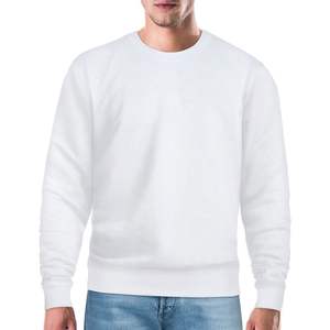 <b>men's</b> embossed clothing long sleeve cotton sweat-shirt loose crew neck sweat shirts with logo - Product Image 4
