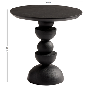 Solid Mango Wood Side <b>Table</b> Modern Design for Home Apartment Villa Hotel Supermarket Entry Living Room <b>Hospital</b> Use Black Color - Product Image 2