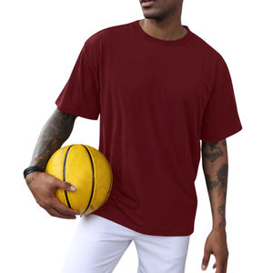 T-shirt uni confortable pour homme 100% coton Couture durable pour une utilisation longue durée Entretien facile - Product Image 5