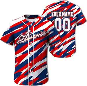 Ensemble d'uniformes de baseball de qualité supérieure, respirant, grande taille, 100% polyester, personnalisable, vente en gros pour adultes - Product Image 4