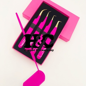 แหนบสีชมพูยอดนิยมแหนบต่อขนตาทำจากสแตนเลสรุ่นอันดับต้นๆมีโลโก้ขนมิงค์ทดสอบอย่างยั่งยืน - Product Image 4