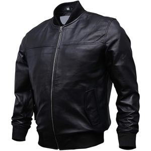 Veste en cuir de style nouveau, créez votre propre veste en cuir d'hiver pour homme, veste en cuir de haute qualité, coupe-vent, respirante, manches longues - Product Image 3